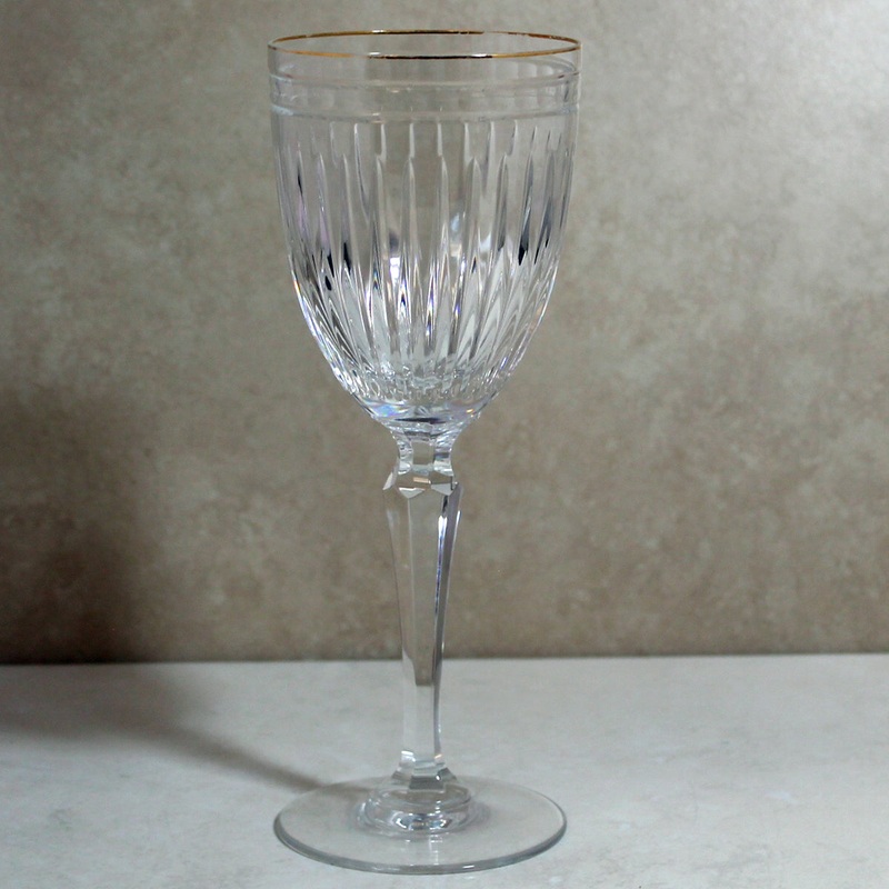 Waterford Stemware: 8.5″ Water Goblet – Hanover – Gold