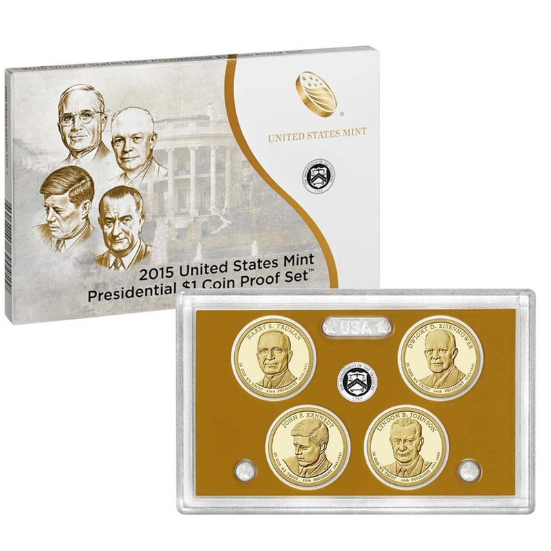 2015 Presidential Dollar Proof Set (OGP) 4 coins