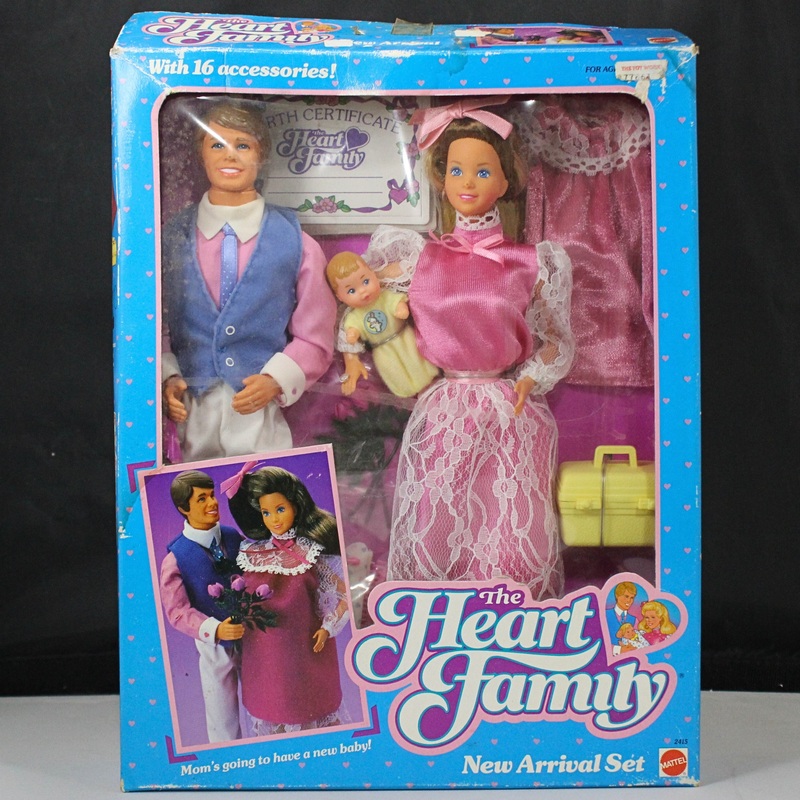 Vintage 1985 The Heart Family New Arrival Set Doll Set | Open box