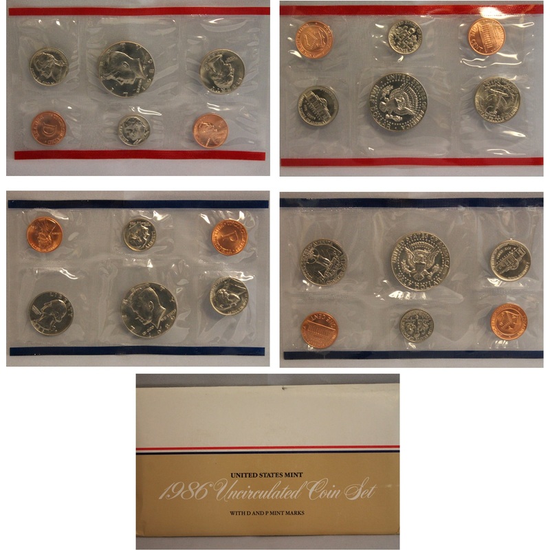 1986 PD US Mint Set (OGP) 10 coins