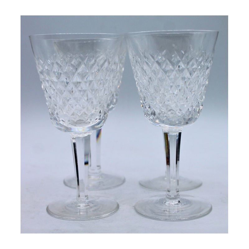 4 Waterford Wine Glasses | Scratched