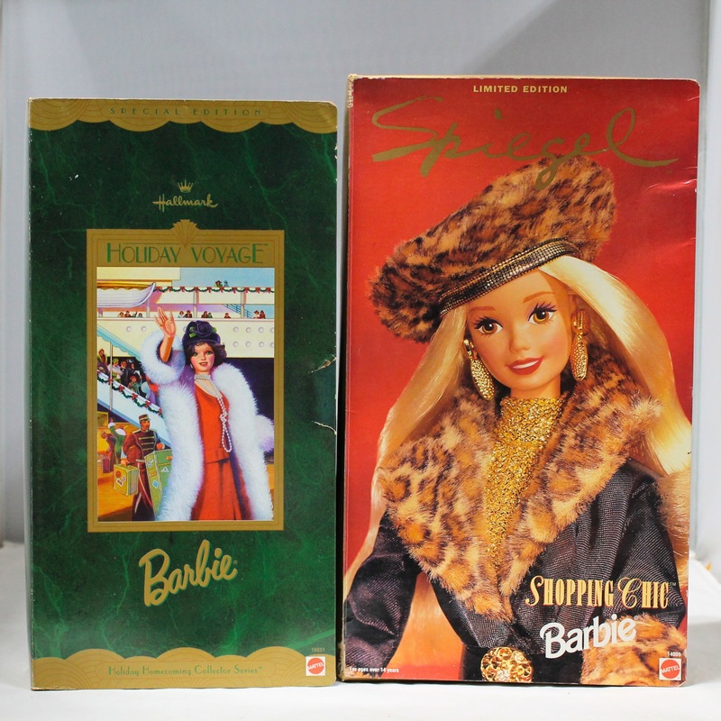 Lot of 2: Shopping Chic and Holiday Voyage Barbie Dolls – 14009, 18651