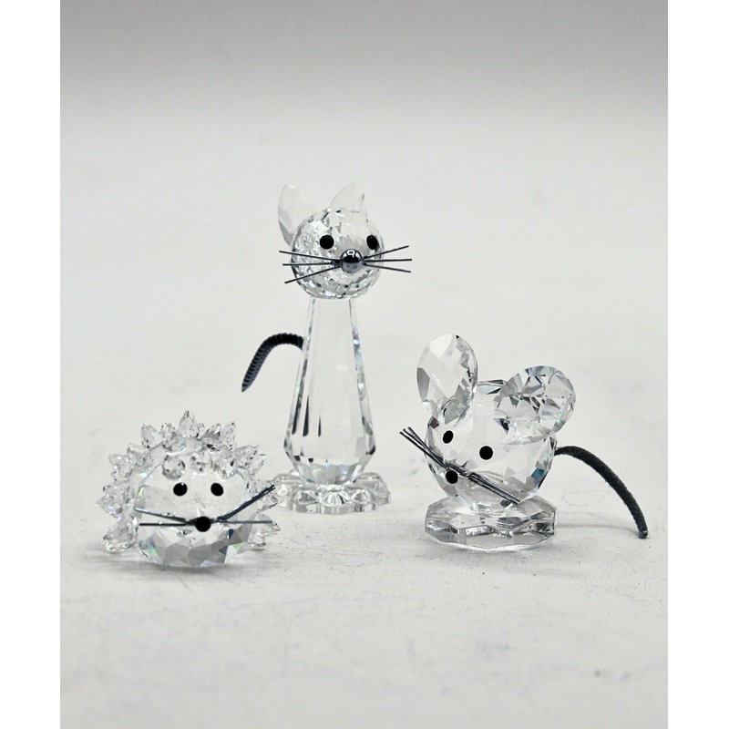 Cat, Mouse and Hedgehog Figurine Set | Minor damage
