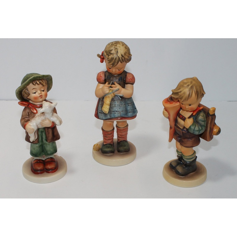Hummel Figurine Lot Little Scholar, Lost Sheep, Stitch in Time  (AP 1576 )