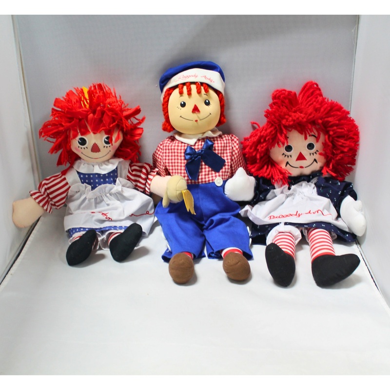 Lot of 3: Raggedy Ann Dolls, Patriotic