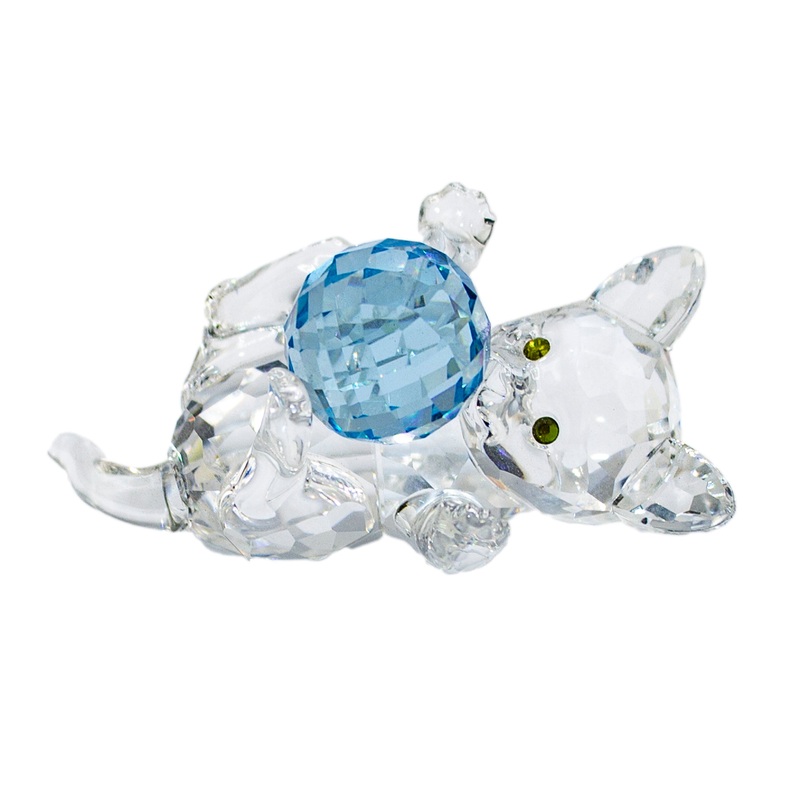 Swarovski Crystal: 631857 Kitten with Blue Ball