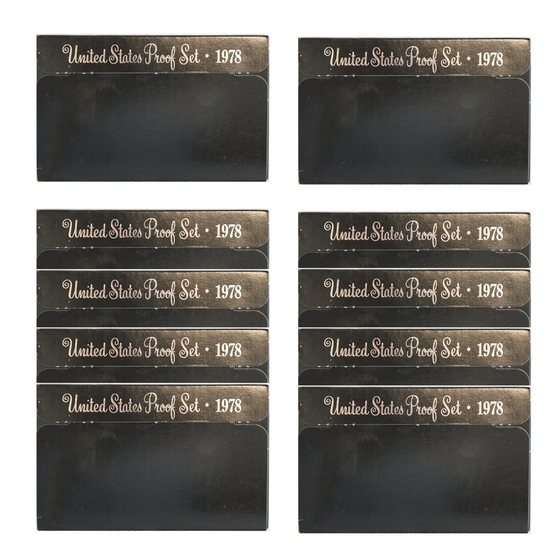 1978 Proof set 10 Pack CN-Clad Eisenhower Ike Dollar Kennedy- (OGP) 60 coins