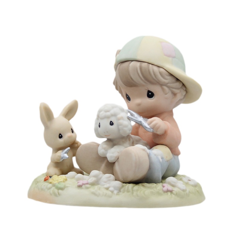 Precious Moments: 539910 Shear Happiness and Hare Cuts | Country Lane Collection