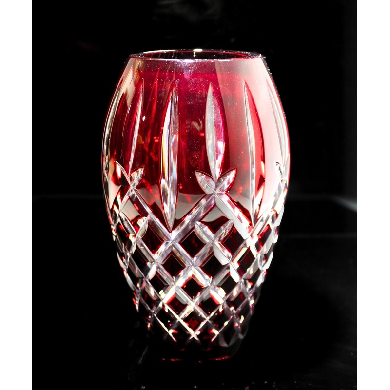 Waterford Crystal: Araglin Ruby Vase, 7″
