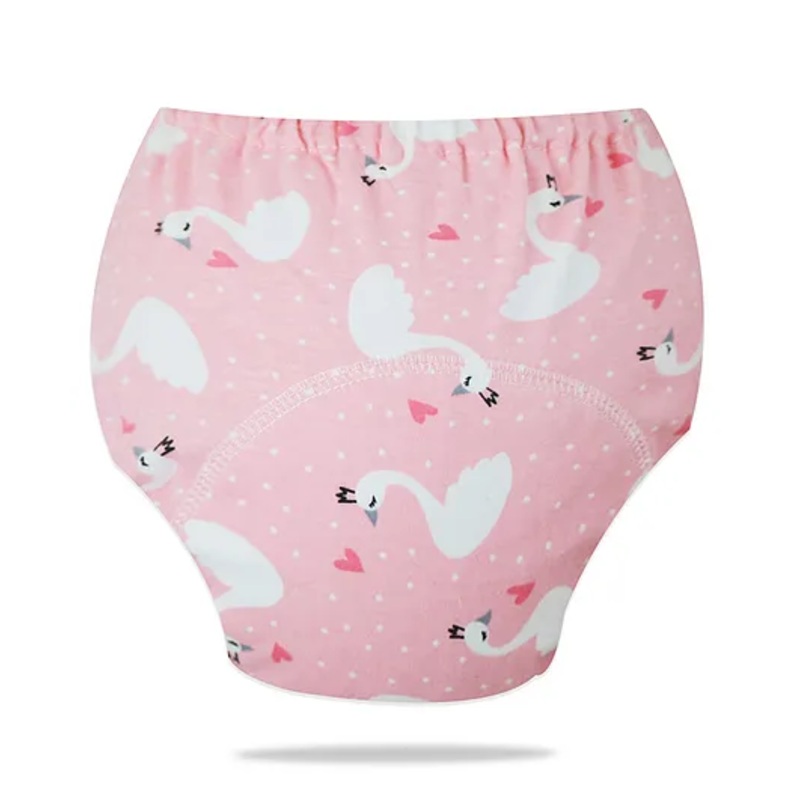Bembika Babies Cotton Potty Training Pant  Pink Swan  Printed Medium – Multicolor