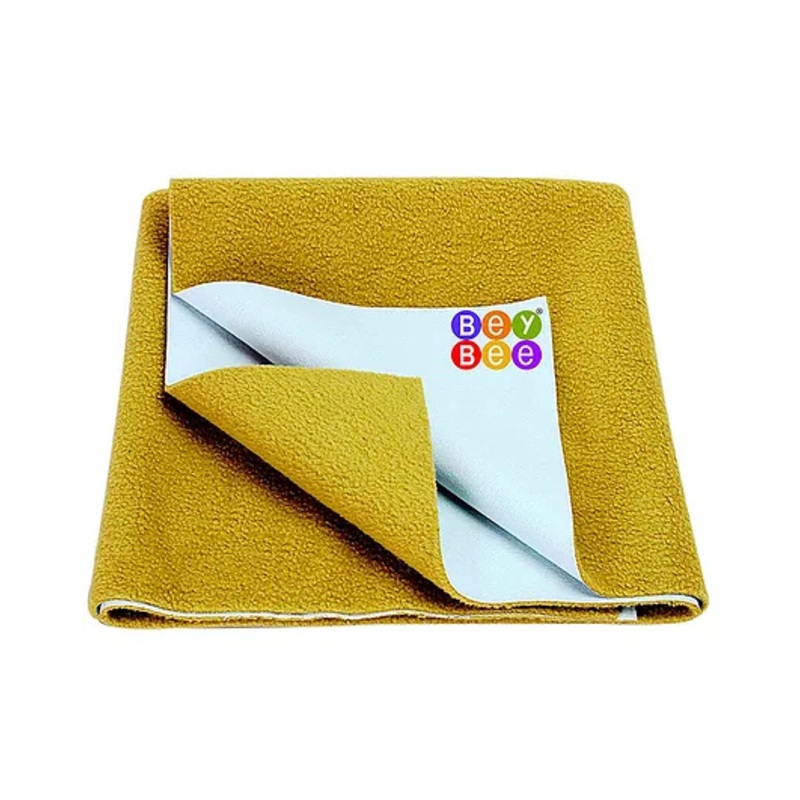 BeyBee Cotton Baby Bed Protecting Mat  Premium Dry Sheet Large – Golden