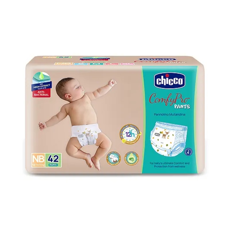 Chicco Comfypro Ultra Soft & Light Diaper Pants New Born – 42 Pieces