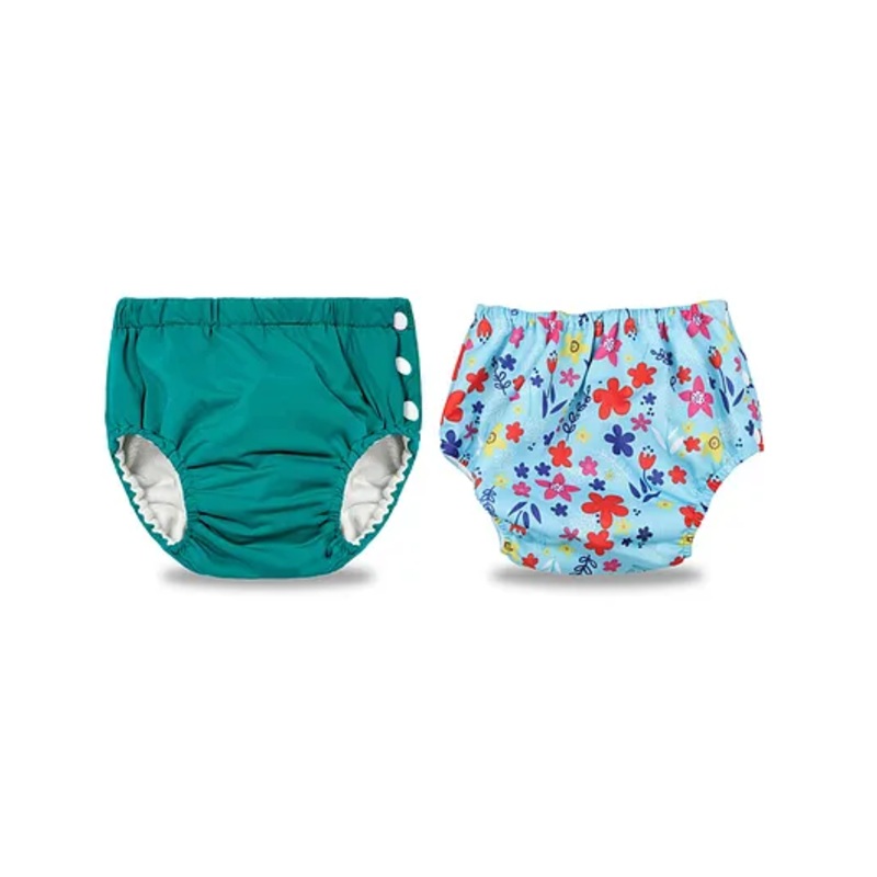 Chinmay Kids Swimming Pants Reusable Swimwear Diaper Pool Pants Pack of 2 – Green & Blue