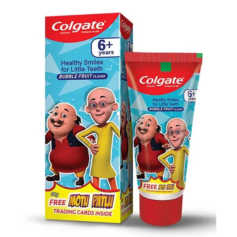 Colgate Kids Toothpaste Gentle Protection Motu Patlu Bubble Fruit Flavour – 80 gm