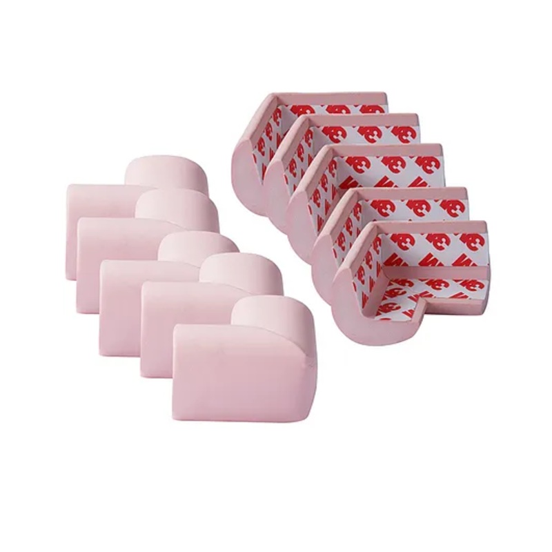 Kiddery Baby Proofing Corner Guard Pre Taped Corner Protectors Crafted with Nitrile Foam – Pink