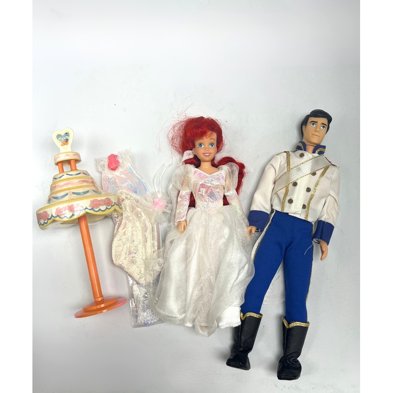 Lot of 2 No Box Dolls | Ariel and Eric Wedding
