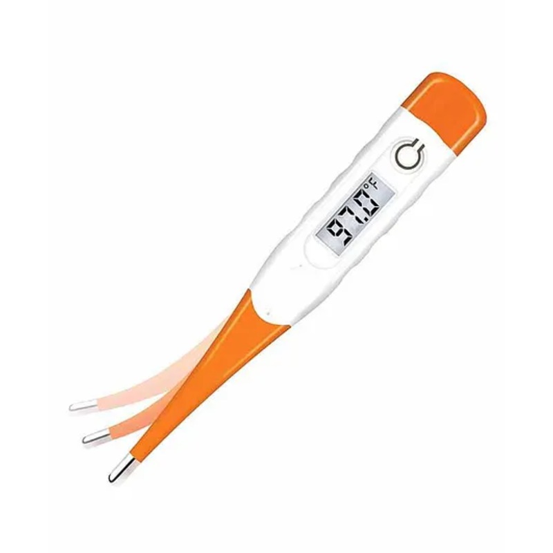 MCP Flexible Tip Waterproof Digital Thermometer Oral & Underarm Temperature – Orange