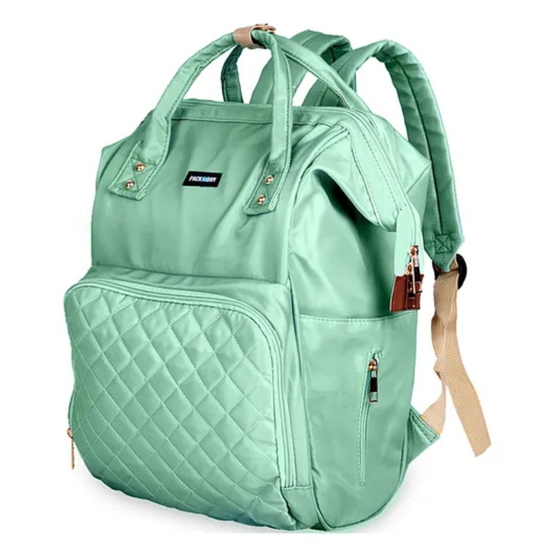 PACKNBUY Diaper Bag Backpack Stylish Multiuse Baby Bag for Travel – Green