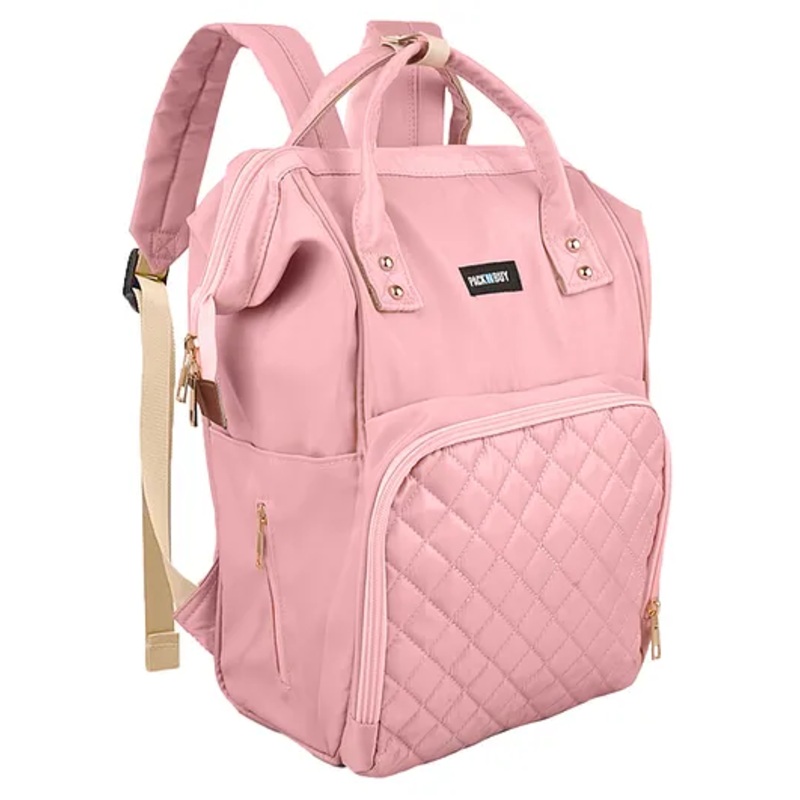 PACKNBUY Diaper Bag Backpack Stylish Multiuse Baby Bag for Travel – Pink