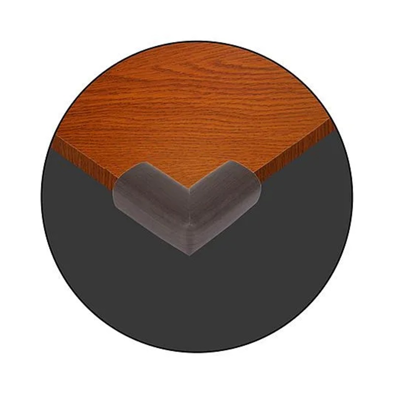 Safe-O-Kid Corner Guard Cushions L-Shaped Large Size Pack of 4 – Brown Texture