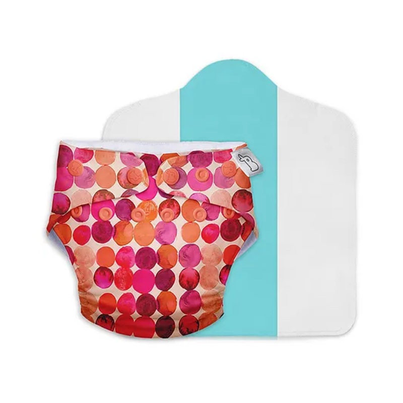 SuperBottoms Freesize UNO Cloth Diaper (3M – 3Y) Reusable with 1 Dry Feel Pad, Absorbs 4-5 Pees – Li’l Crush