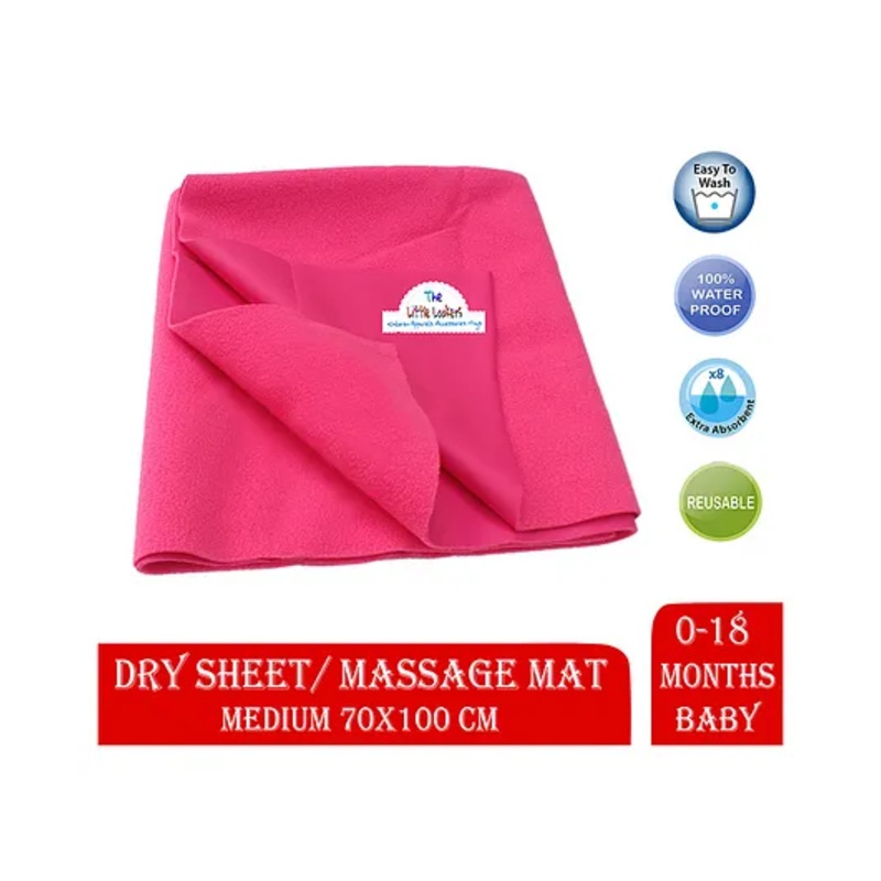 THE LITTLE LOOKERS  Dry Sheets Water Proof Bed Protector &  Waterproof  Sheets For Baby  Pack Of 2 – Pink