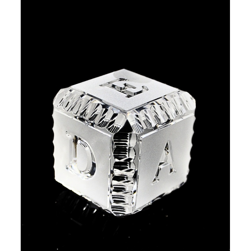 Waterford Crystal: Figurines Alphabet Block, 2″