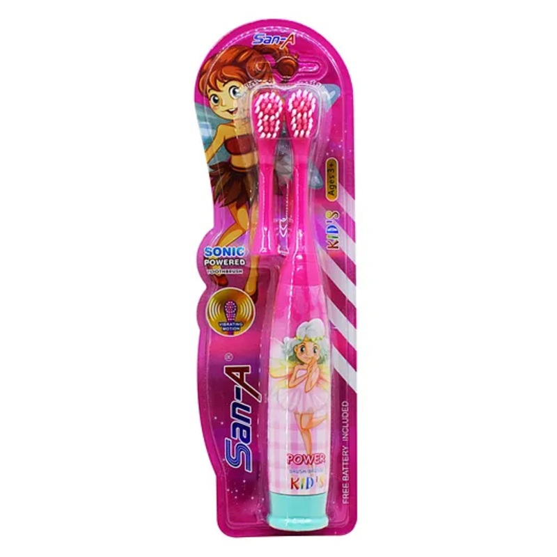 Asera Cartoon Printed Extra Soft Electric Battery Powered Toothbrush – Pink