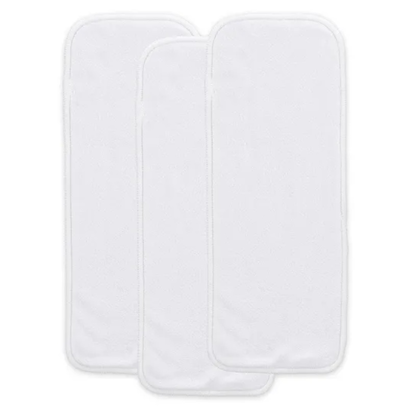 Baby Resusable Cotton Pocket Diaper Inserts – White – 0-24 Months – Pack of 3