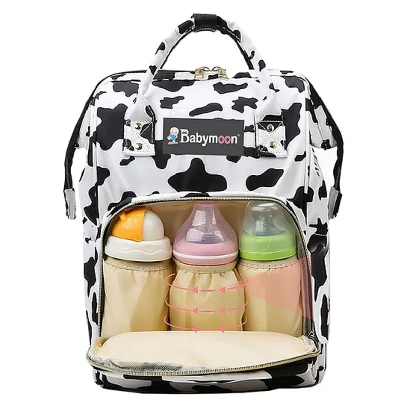 Babymoon Multifunction Backpack Style Maternity Multi Print Diaper Bag – Black & White