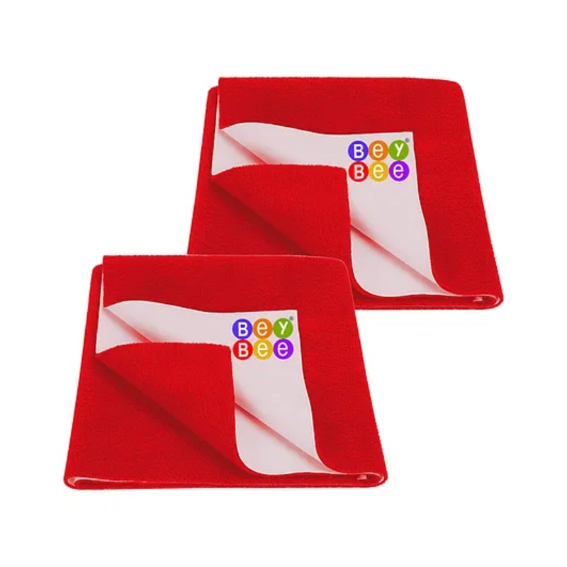 Bey Bee Cotton Baby Bed Protecting Mat Large Size Pack Of 2 – Red