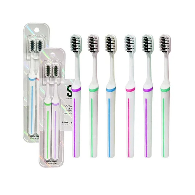 FunBlast Soft Bristles Manual Tooth Brush Set  Pack of 6 Multicolor