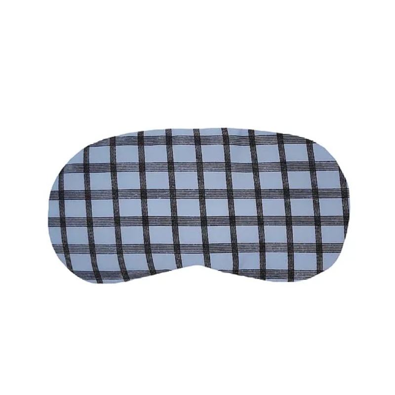 Jenna Check Blue Printed Sleeping Eye Mask