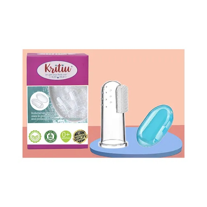 Kritiu Silicone Figure Brush With Case – Blue