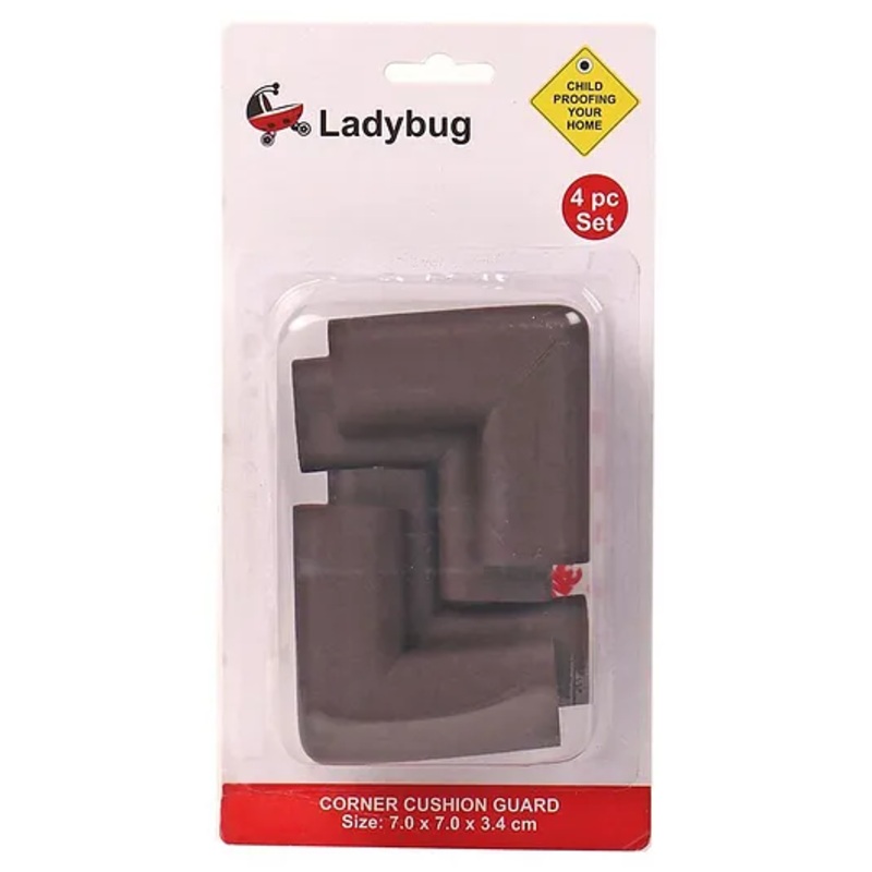 Ladybug L Shape Super Soft Corner Guard – Dark Brown