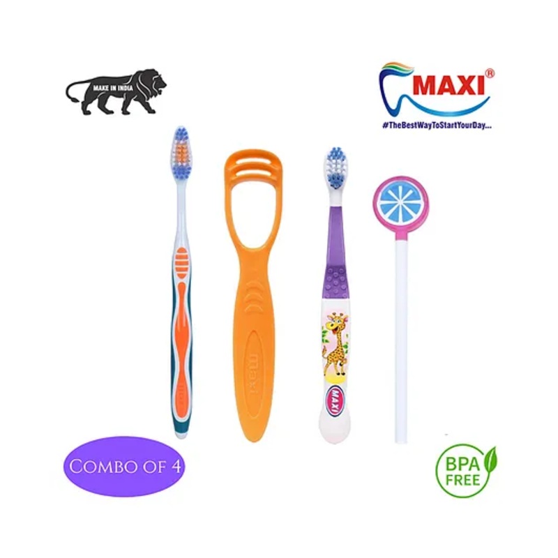 MAXI Oral Care Combo Pack of 4 – Multicolour
