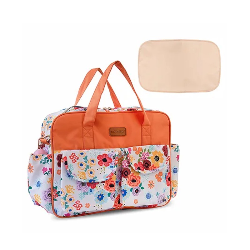 Motherly Grace Tote Diaper Bag for Mothers for Travel with Changing Mat and 6-Month Warranty | Maternity Hospital Bag for Newborn | Water-Resistant Baby Bag for mom -Garden Glam