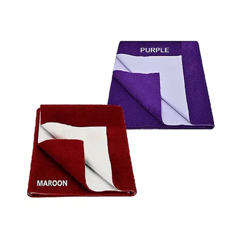 NeonateCare Baby Smart Dry Bed Protector Sheet Small Pack Of 2 – Maroon & Purple