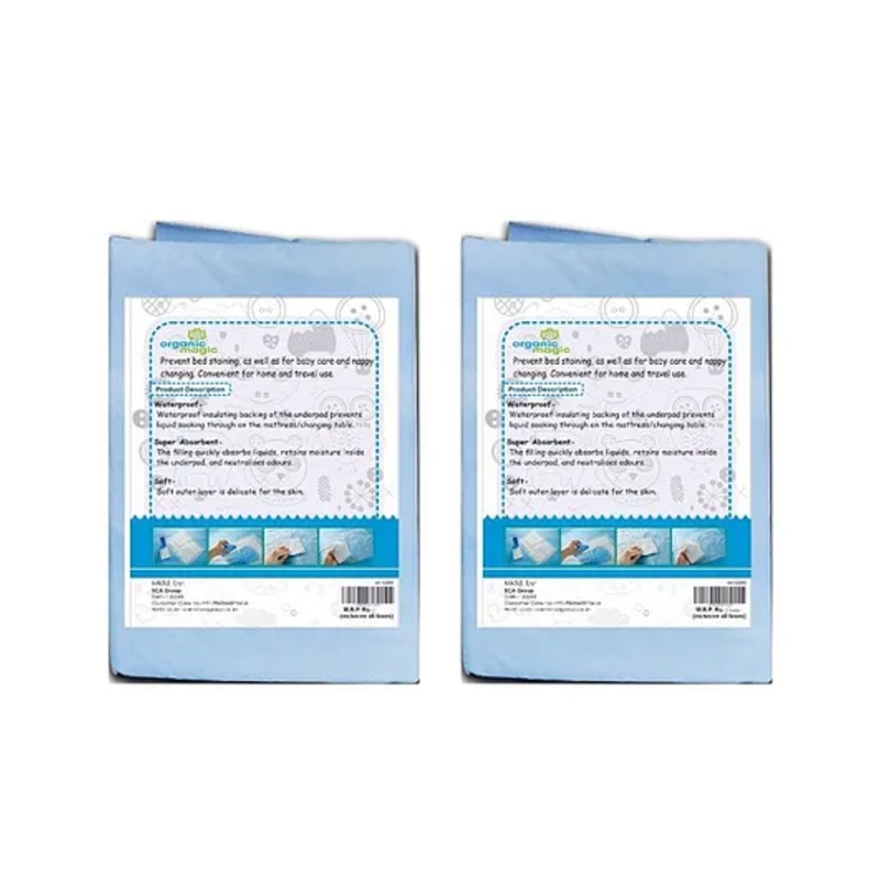 Organic magic  Disposable Underpads Sheets – Pack of 2