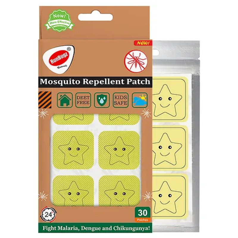 Runbugz Mosquito Repellent Patches – Printed (30) – Star