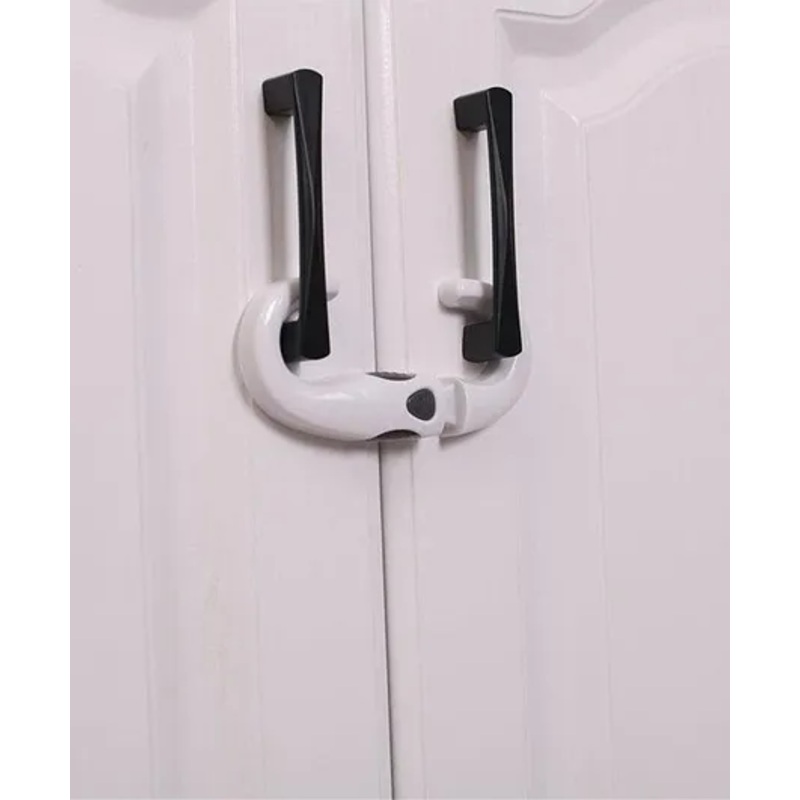 Safe-O-Kid C- Shaped Cabinet Lock, Multi-Purpose Protective Child Safety Lock Cupboard, Drawer Lock- Pack of 4