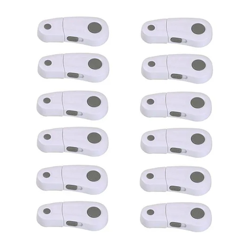 Safe-O-Kid Child Safety Cabinet Lock Pack Of 12 – White