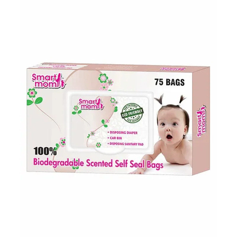 Smart Mom Scented Disposable Diaper Bags – 75 Pieces