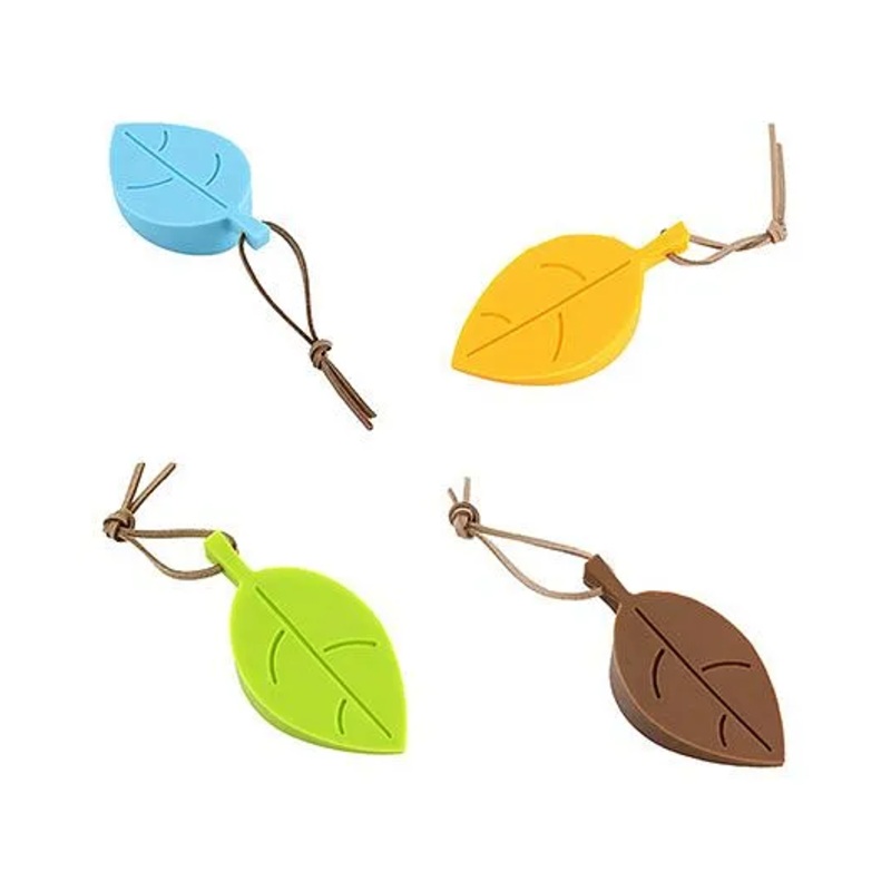 Syga Silicone Leaf Shaped Door Stoppers Block Wedge Doorstops Pack of 4 – Multicolour