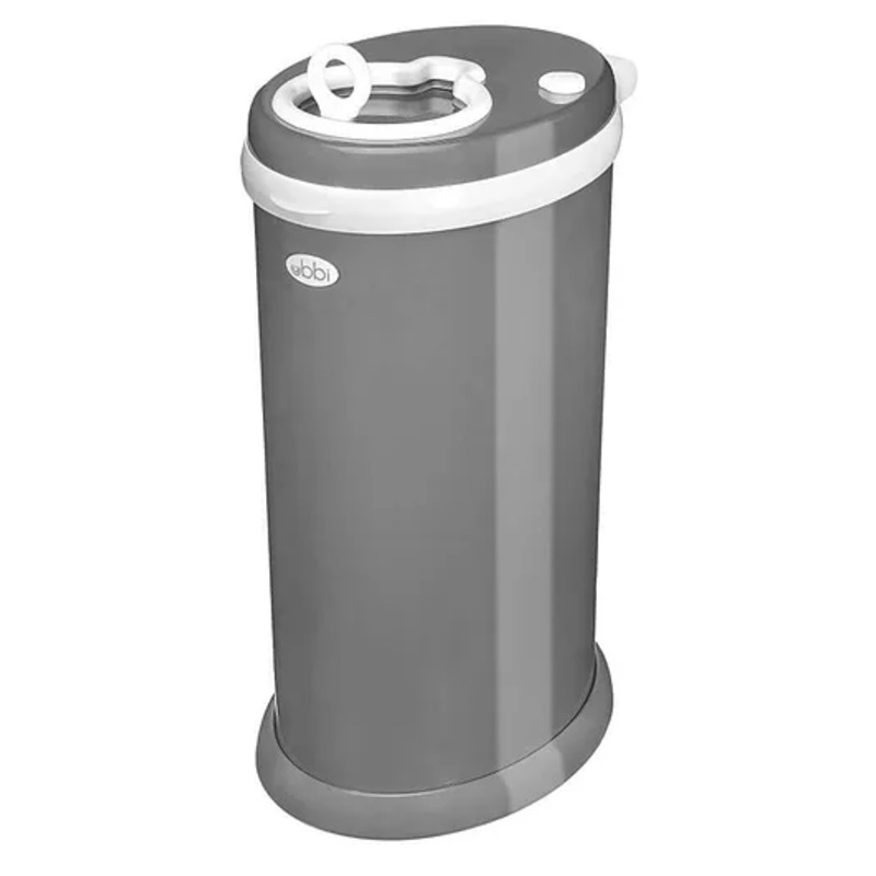 Ubbi Steel Odor Locking Diaper Pail  – Black