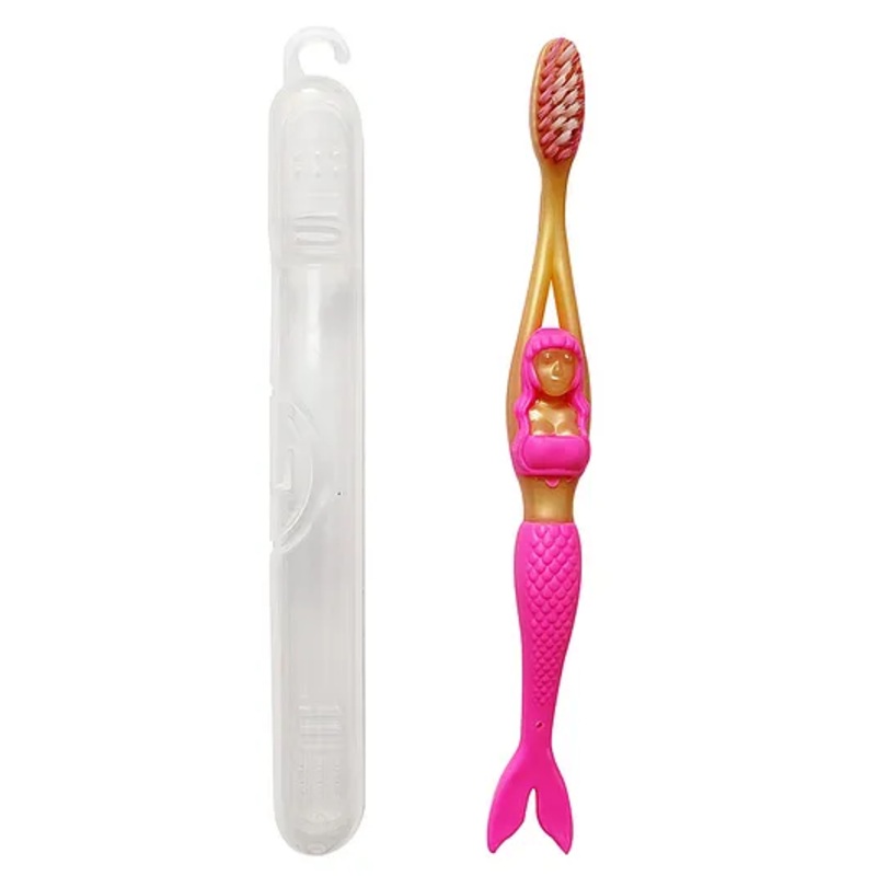 Yunicorn Max YMX 501 Mermaid Kids Toothbrush with Protective Hygine Lid Cover (Color May Vary)