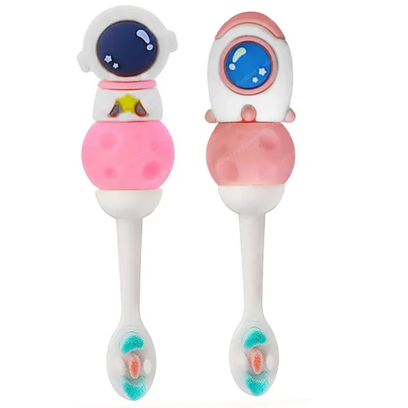 Bunie Cute Space Design Toothbrush for Kids Girls (Pack of 2 – Random Design)