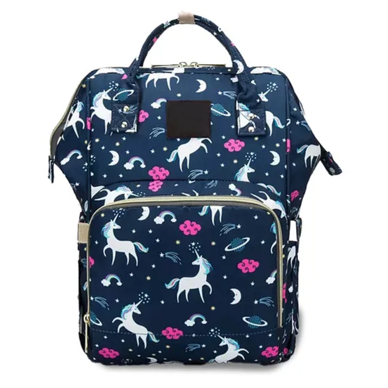 Chinmay Kids Large Capacity  Diaper Backpack with Insulated Bottle Storage – Blue