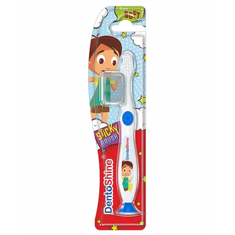 DentoShine Sticky Toothbrush – White & Blue