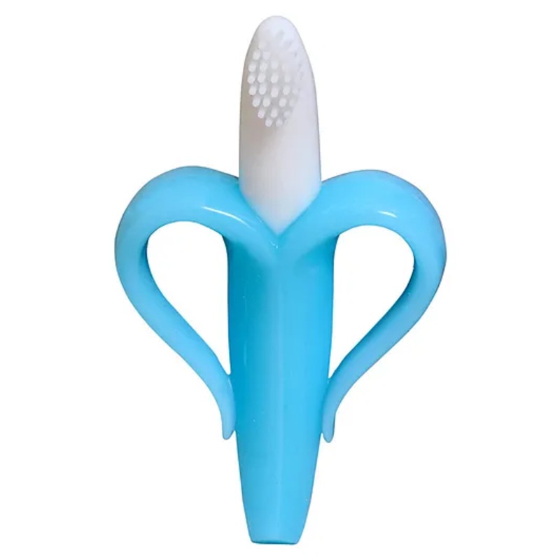 Domenico Silicone Banana Shaped Teething Toothbrush -Blue